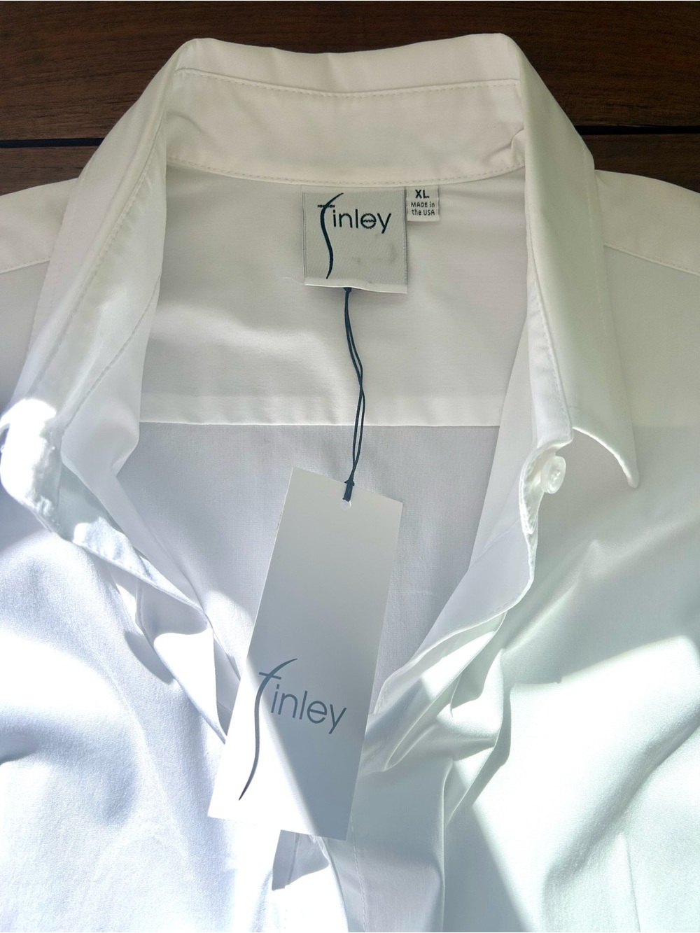 White Finley 3/4-Sleeve Cotton Shirt - Picture 9 of 9